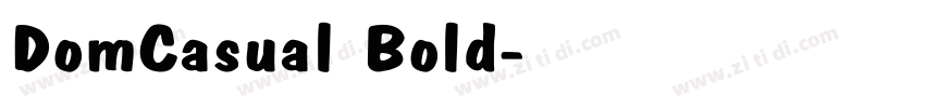 DomCasual Bold字体转换